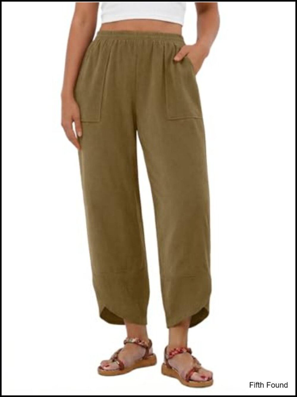 Wide Leg Palazzo Harem Pants Elastic Waist Pull On Trousers Beach Casual